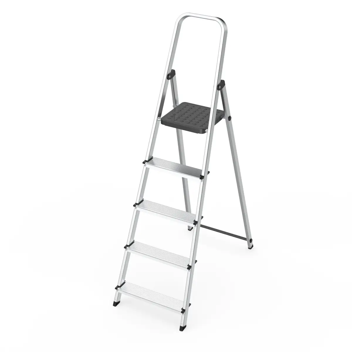 Drabina aluminiowa jednostronna 5 stopni składana z podestem 150 kg ModernHome - obrazek 6
