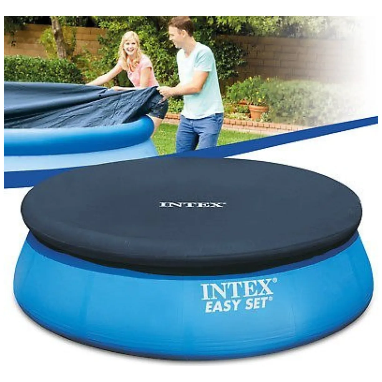 Pokrywa na basen 457 cm mata plandeka INTEX 28023 - obrazek 2