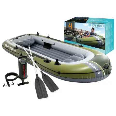 Ponton dmuchany Seahawk 4 4-osobowy pompka 2 wiosła INTEX 66334