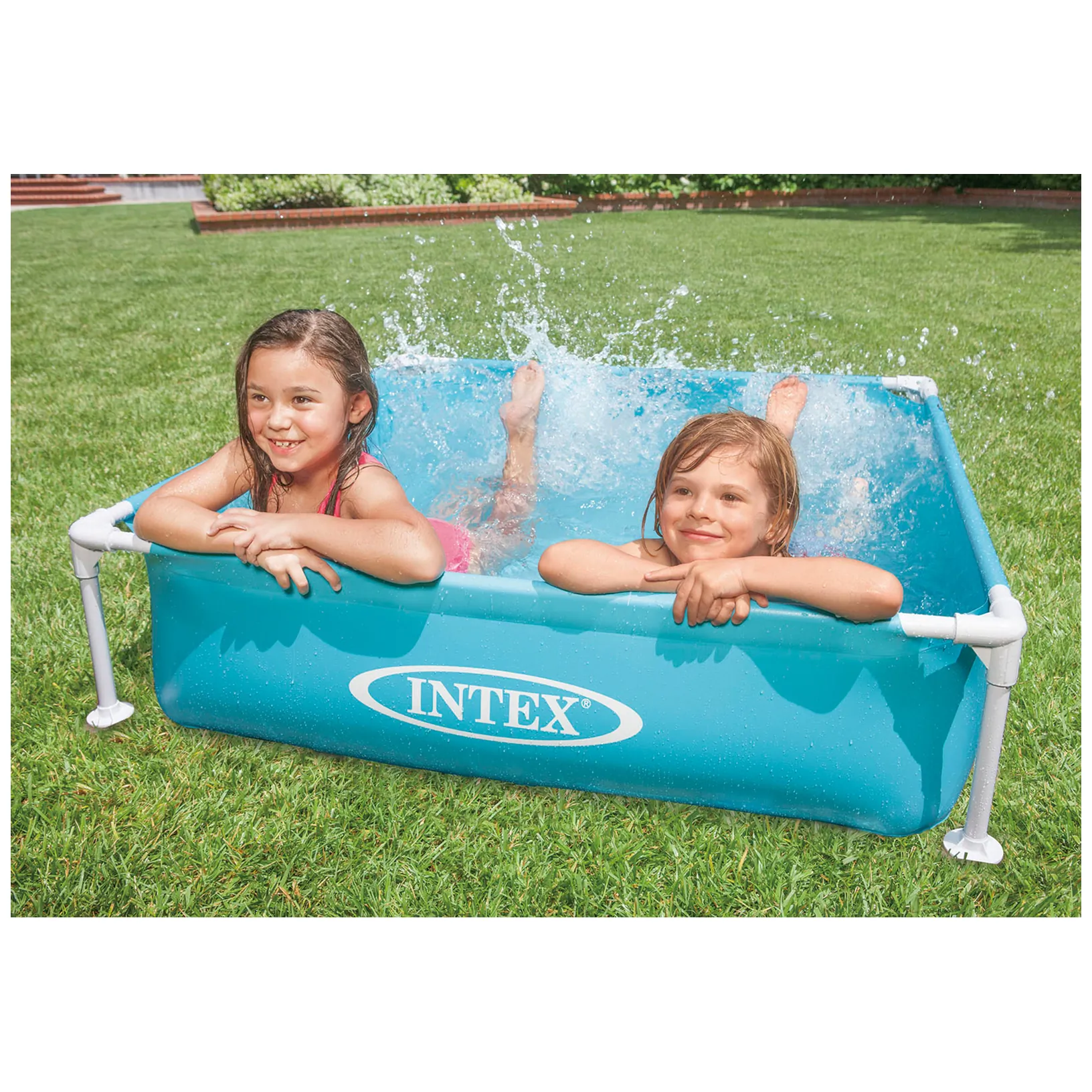 Basen stelażowy kwadratowy brodzik dla dzieci 122x122x30 cm INTEX 57173 - obrazek 2