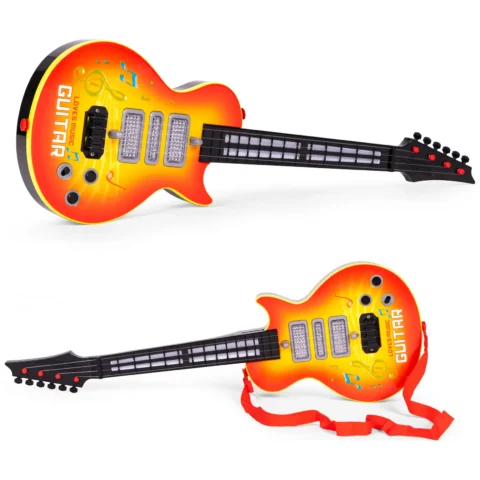 Rockowa gitara dla dzieci z nauką gry na gitarze podczerwień melodie