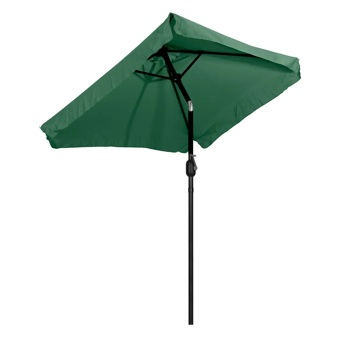 Prostokątny duży parasol ogrodowy skośny łamany z korbą zielony 200x140 cm MultiGarden - obrazek 3