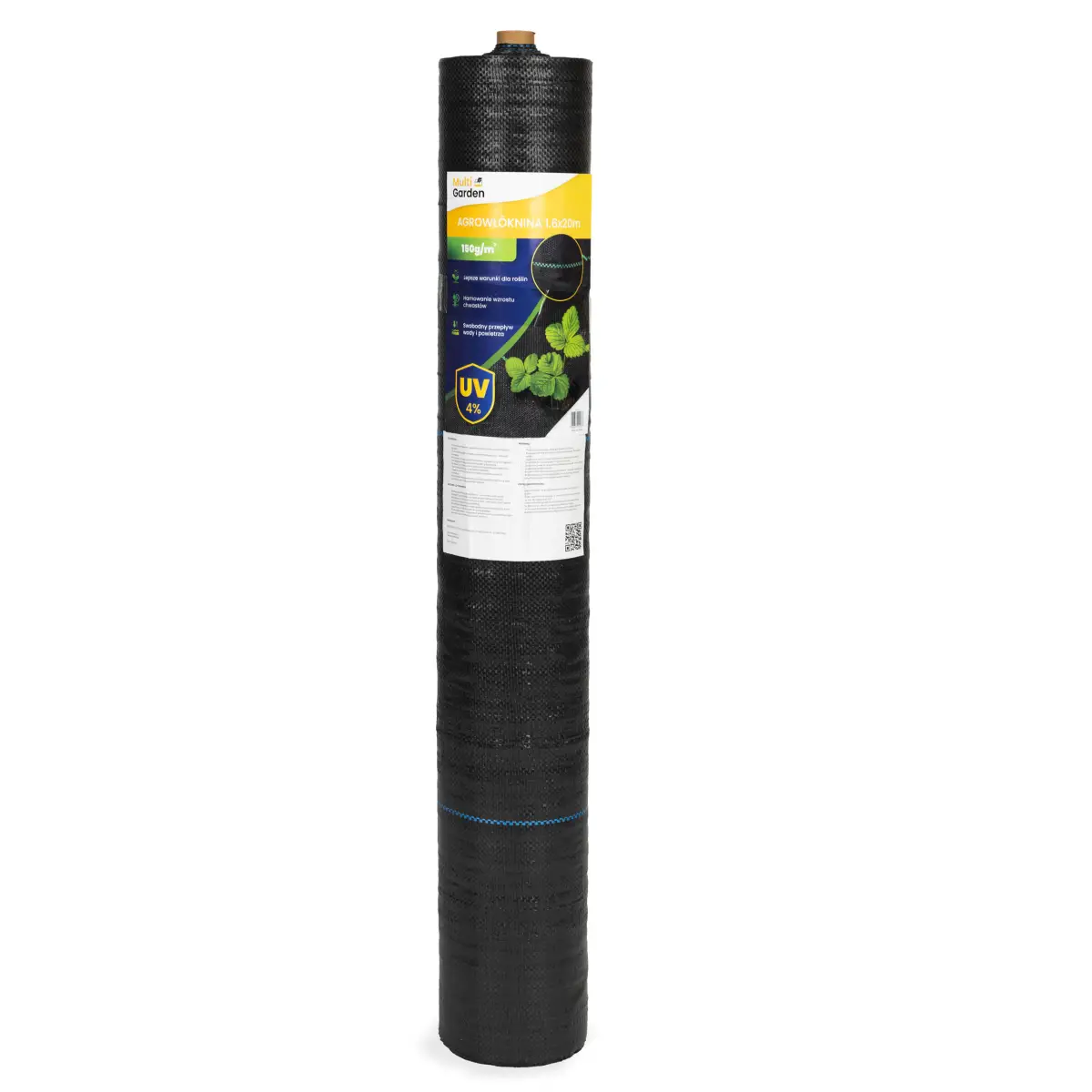 Agrowłóknina czarna agrotkanina UV 150g mata antychwastowa 1,6x20m kołki MulltiGarden - obrazek 4