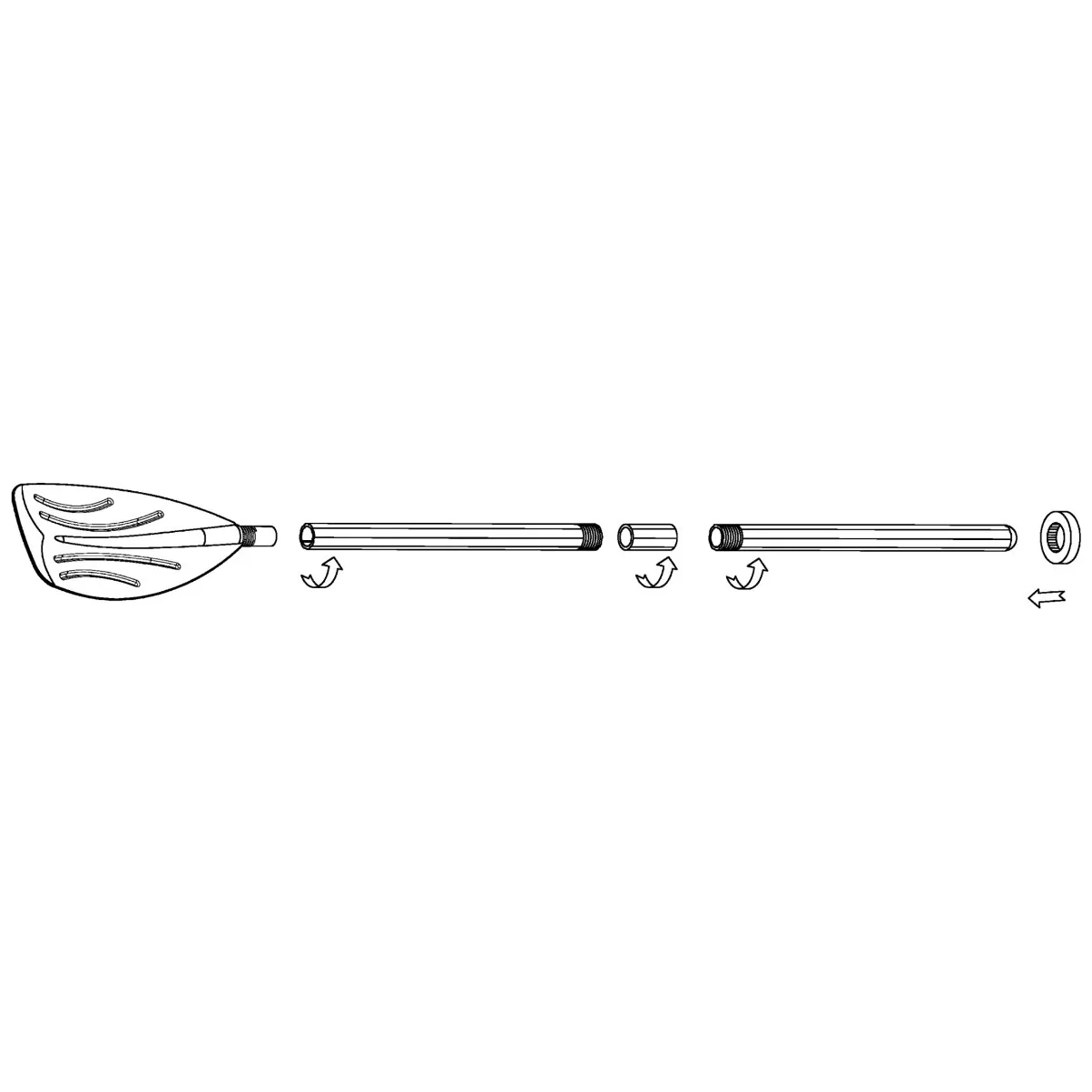 Wiosła do pontonu 2 sztuki 122 cm jednopiórowe INTEX 59623 - obrazek 5