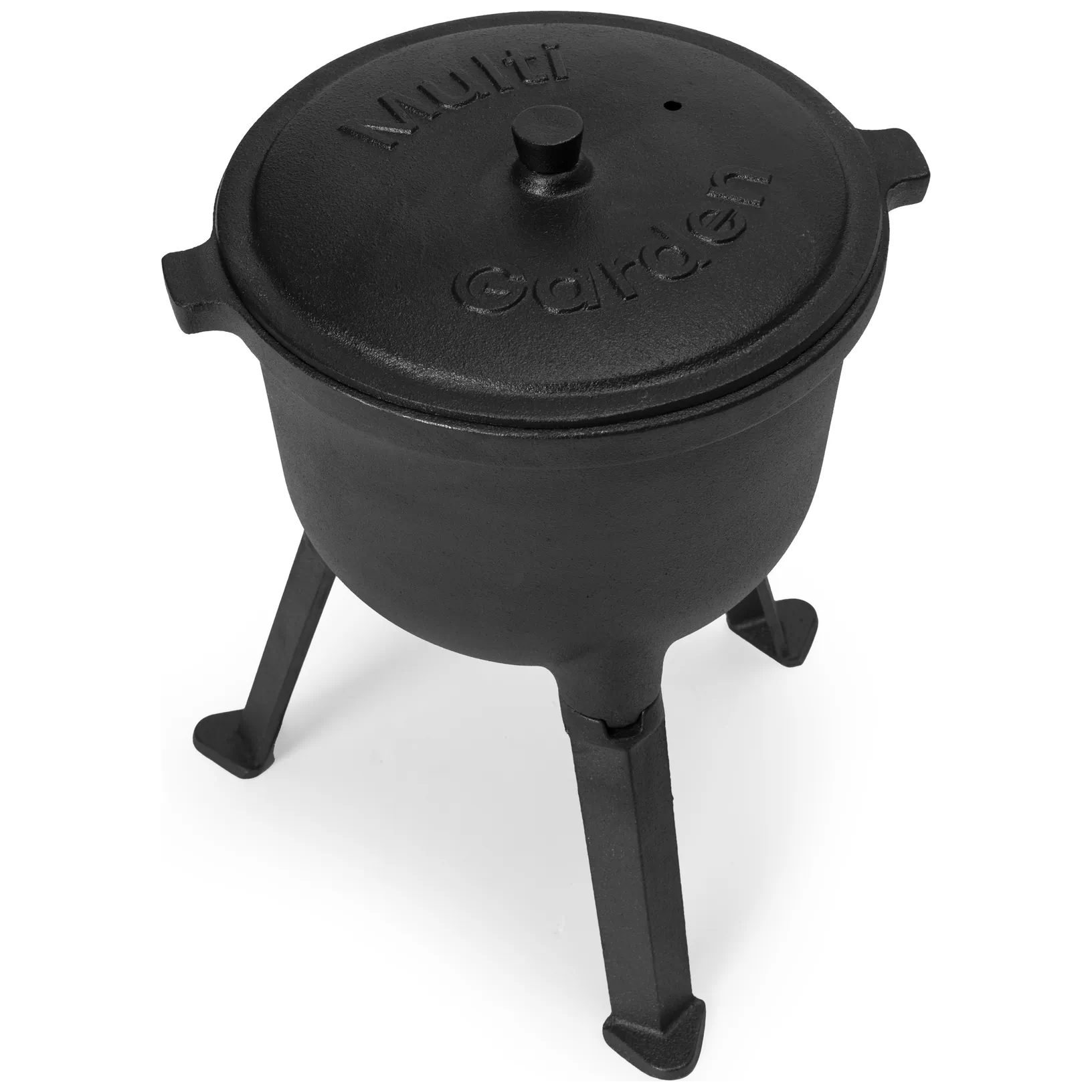 Kociołek żeliwny emaliowany 5L stojący garnek myśliwski ognisko grill MultiGarden - obrazek 6