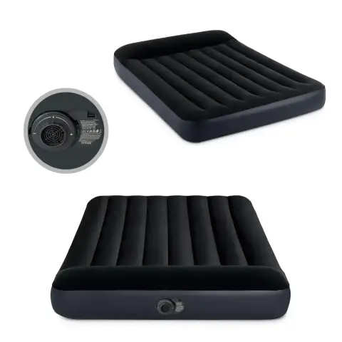 Materac dmuchany 191x137 cm dwuosobowy z pompką łóżko welur INTEX 64148ND