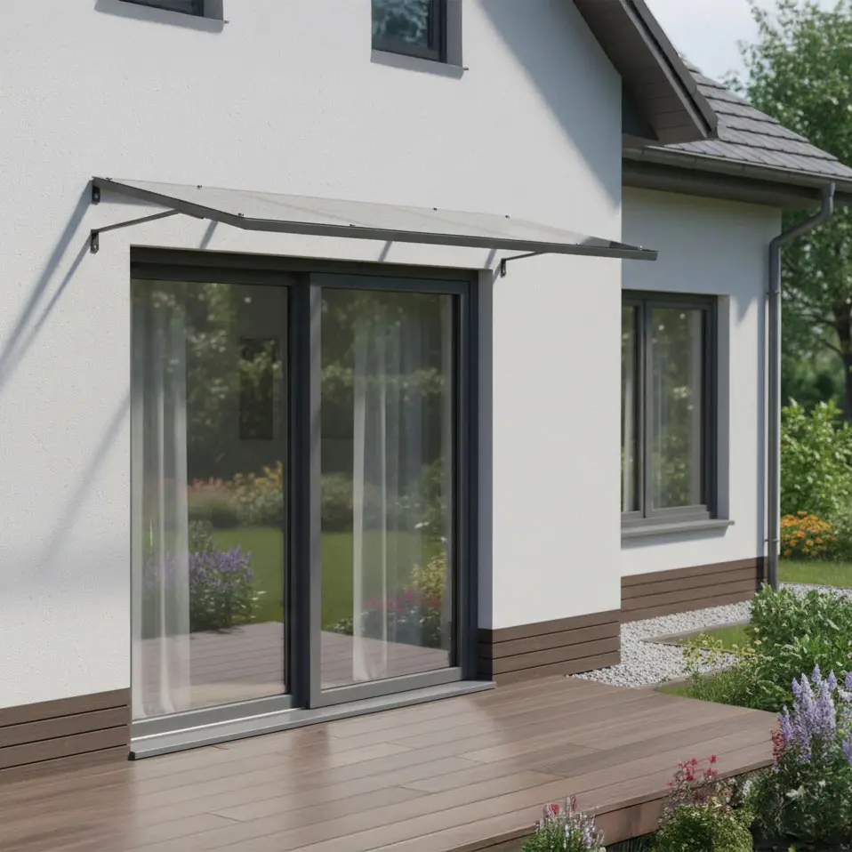 Daszek nad drzwi wejściowe 113x80 cm zadaszenie osłona UV MultiGarden - obrazek 2