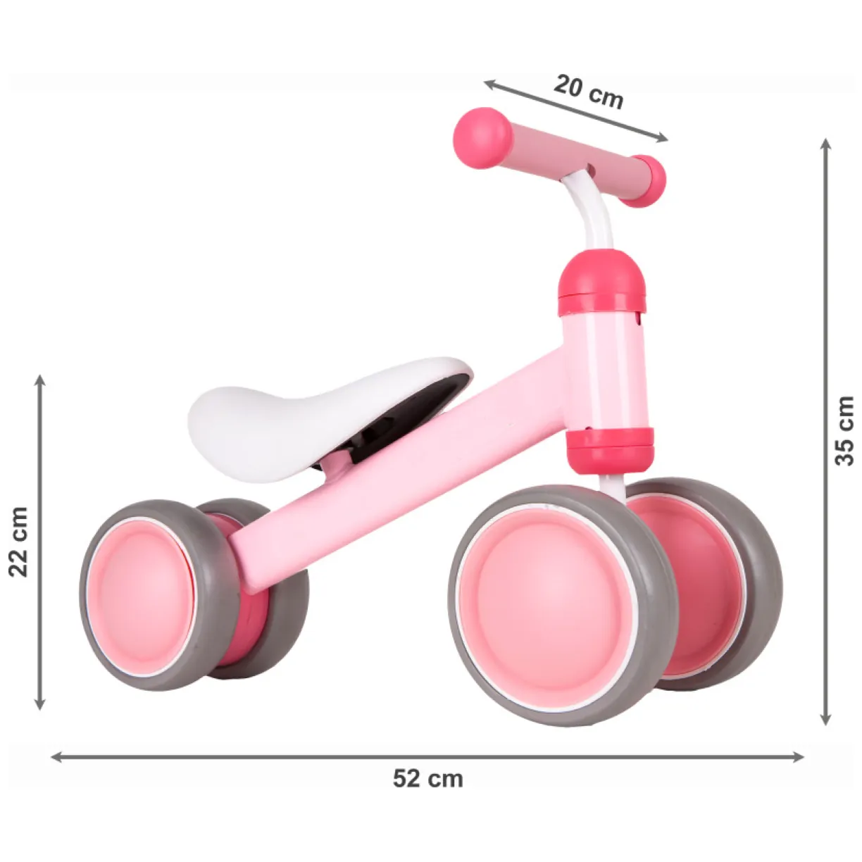 Rowerek biegowy treningowy mini rower dla dzieci różowy ECOTOYS - obrazek 7