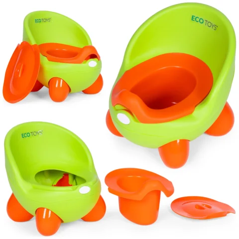 Nocnik toaleta sedes dla dzieci wyjmowany wkład antypoślizgowe nóżki zielony ECOTOYS