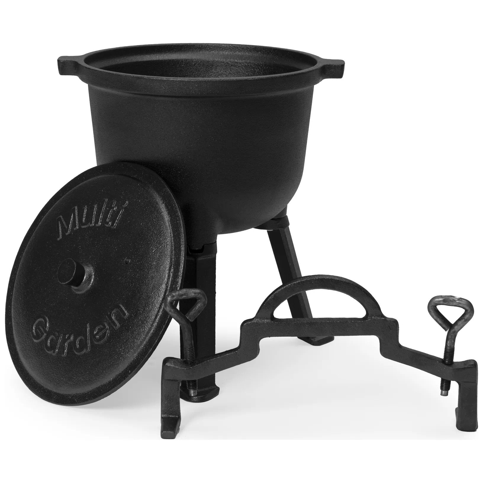 Kociołek żeliwny stojący 5L garnek myśliwski ognisko grill MultiGarden - obrazek 4