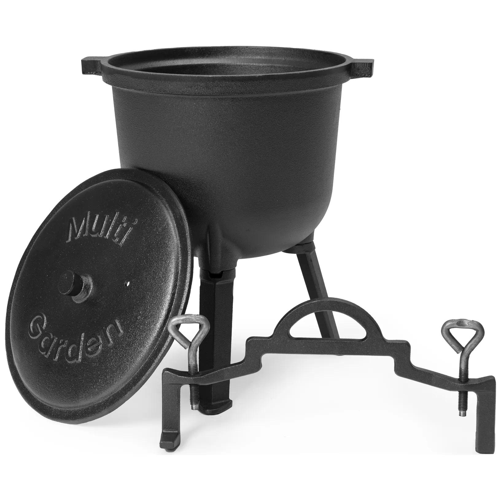 Kociołek żeliwny stojący 8L garnek myśliwski ognisko grill MultiGarden - obrazek 3