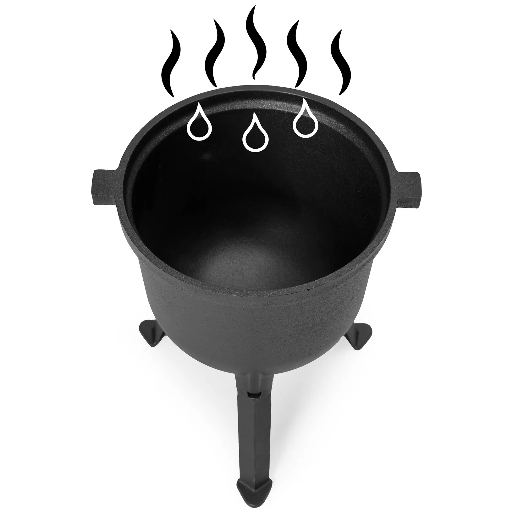 Kociołek żeliwny stojący 8L garnek myśliwski ognisko grill MultiGarden - obrazek 4