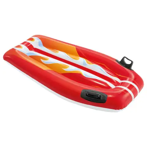 Deska do pływania dmuchana z uchwytami dla dzieci czerwona INTEX 58165 RED
