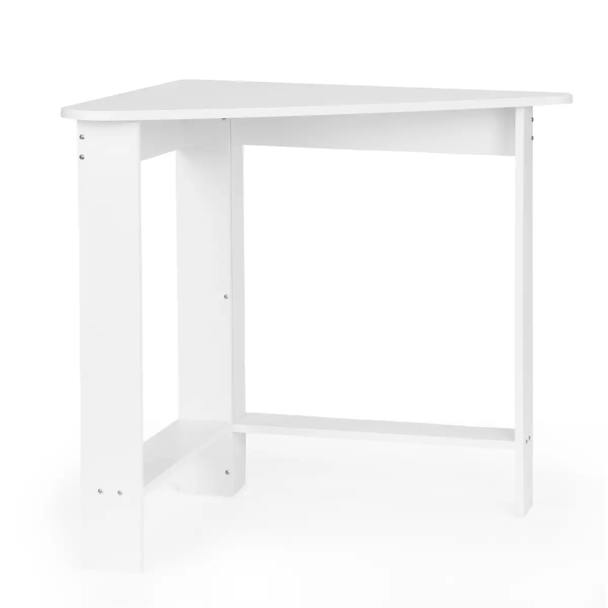 Nowoczesne biurko komputerowe narożne białe ModernHome - obrazek 3