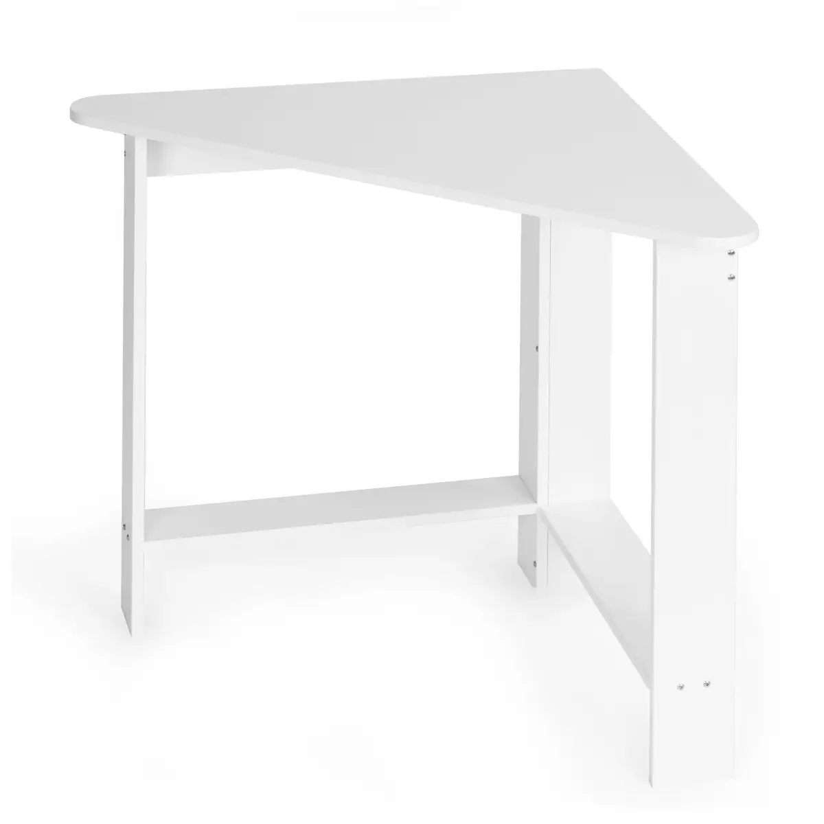 Nowoczesne biurko komputerowe narożne białe ModernHome - obrazek 5