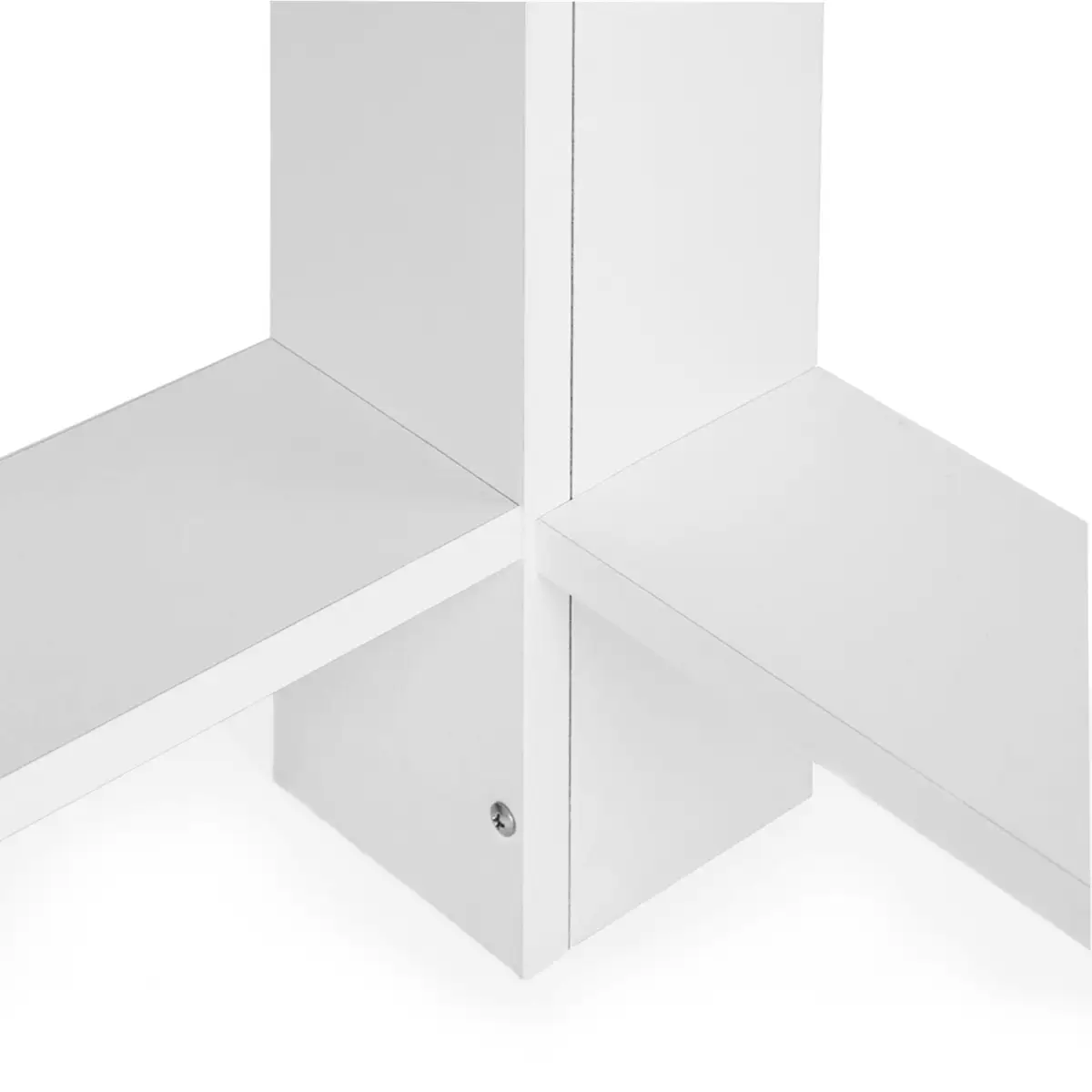 Nowoczesne biurko komputerowe narożne białe ModernHome - obrazek 6