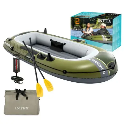 Ponton dmuchany Seahawk 2 2-osobowy pompka 2 wiosła INTEX 66332