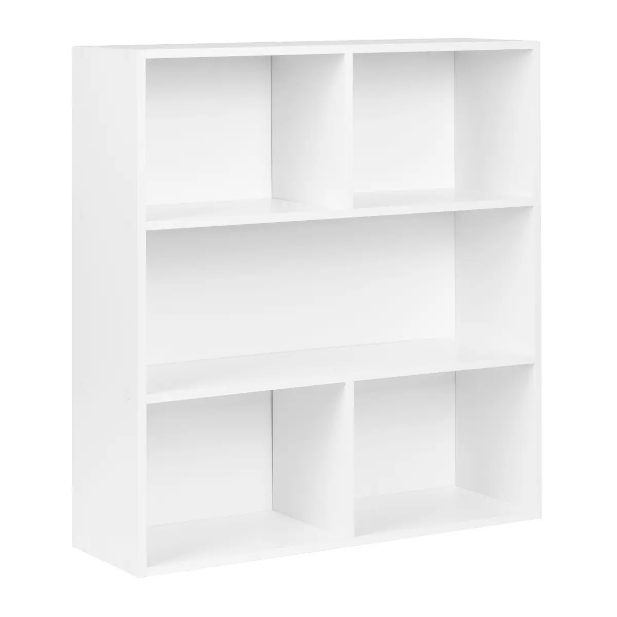 Nowoczesny regał stojący do salonu i sypialni 3 poziomy biały ModernHome - obrazek 7