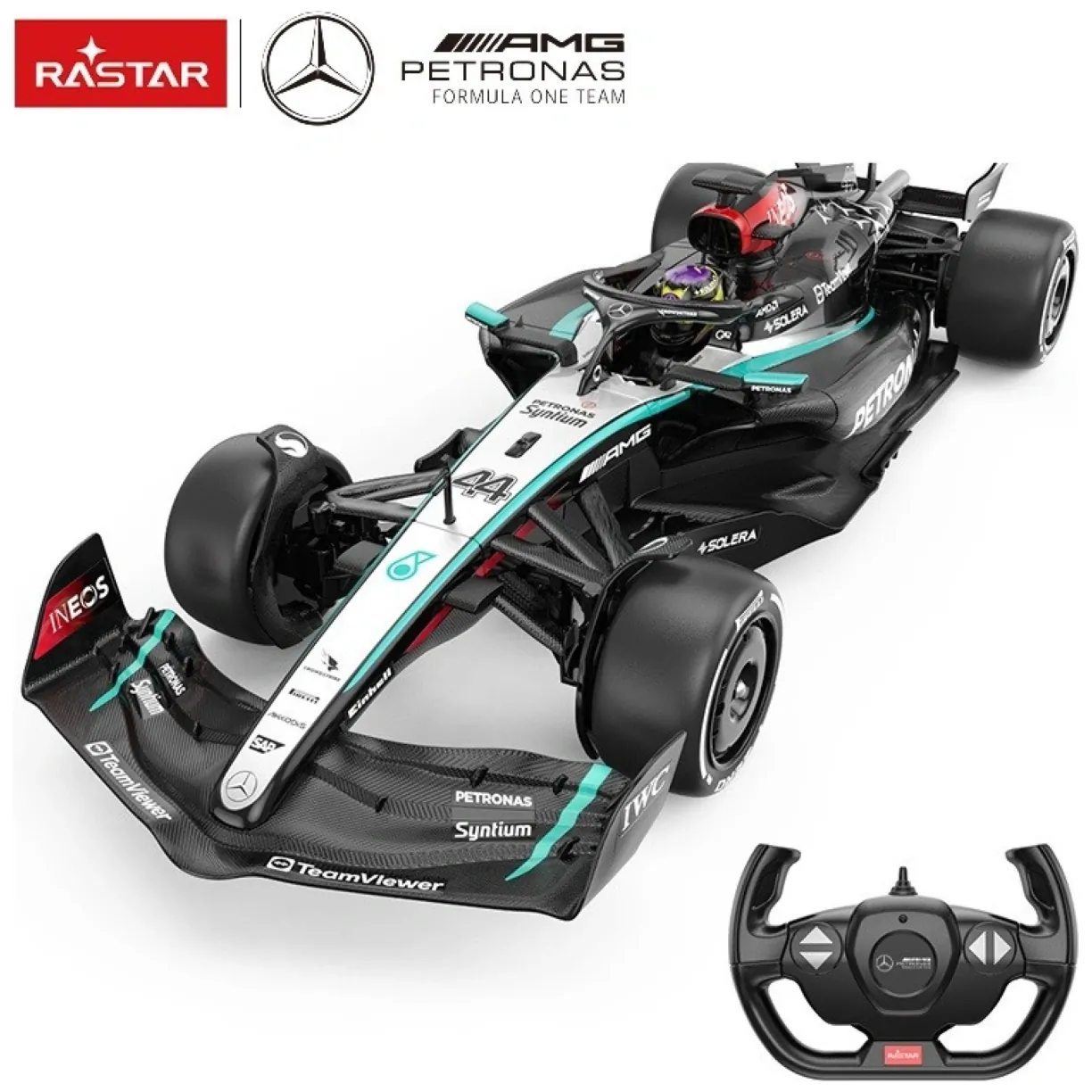 Samochód zdalnie sterowany Mercedes AMG F1 W15 E R/C skala 1:12 Rastar 10250 - obrazek 3