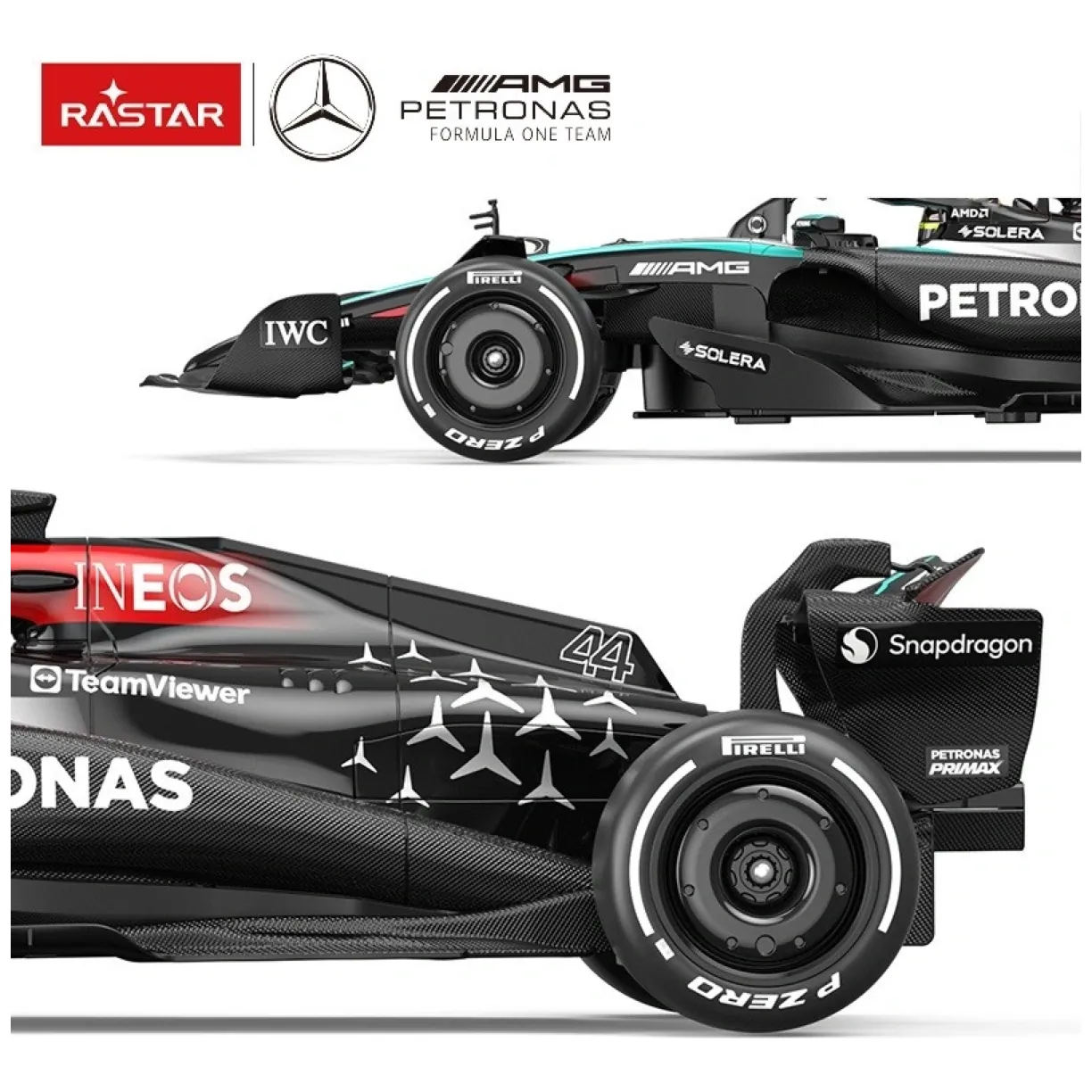 Samochód zdalnie sterowany Mercedes AMG F1 W15 E R/C skala 1:12 Rastar 10250 - obrazek 4