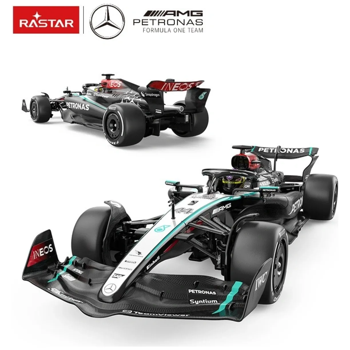 Samochód zdalnie sterowany Mercedes AMG F1 W15 E R/C skala 1:12 Rastar 10250 - obrazek 6