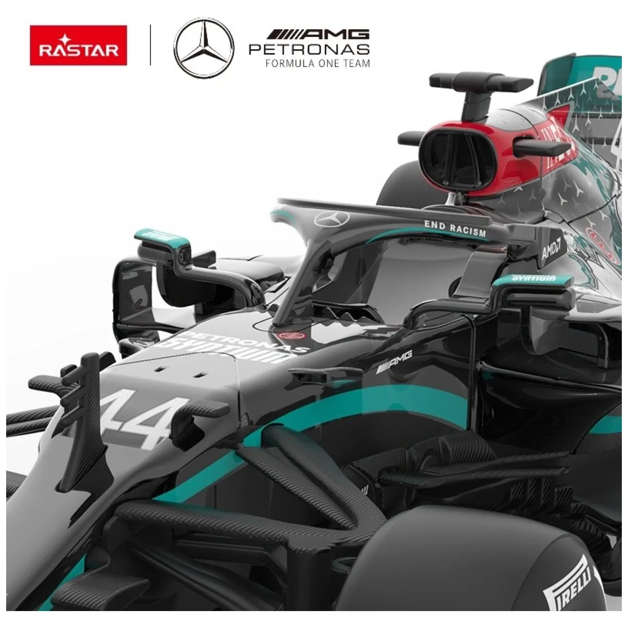 Samochód zdalnie sterowany Mercedes-AMG F1 W11 EQ Performance R/C skala 1:18 Rastar 98500 - obrazek 6