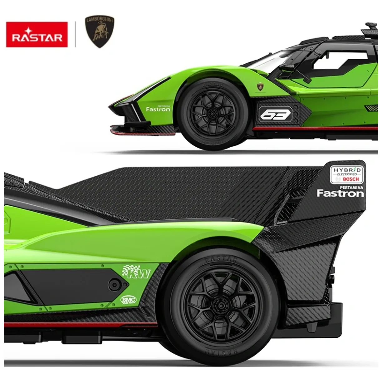 Samochód zdalnie sterowany Lamborghini SC63 LMDH R/C skala 1:14 Rastar 10150 - obrazek 3
